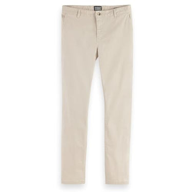Scotch & Soda Men Essential Stuart-Stretch Cotton Chino Pants, Parchment, 32-32 im Sale